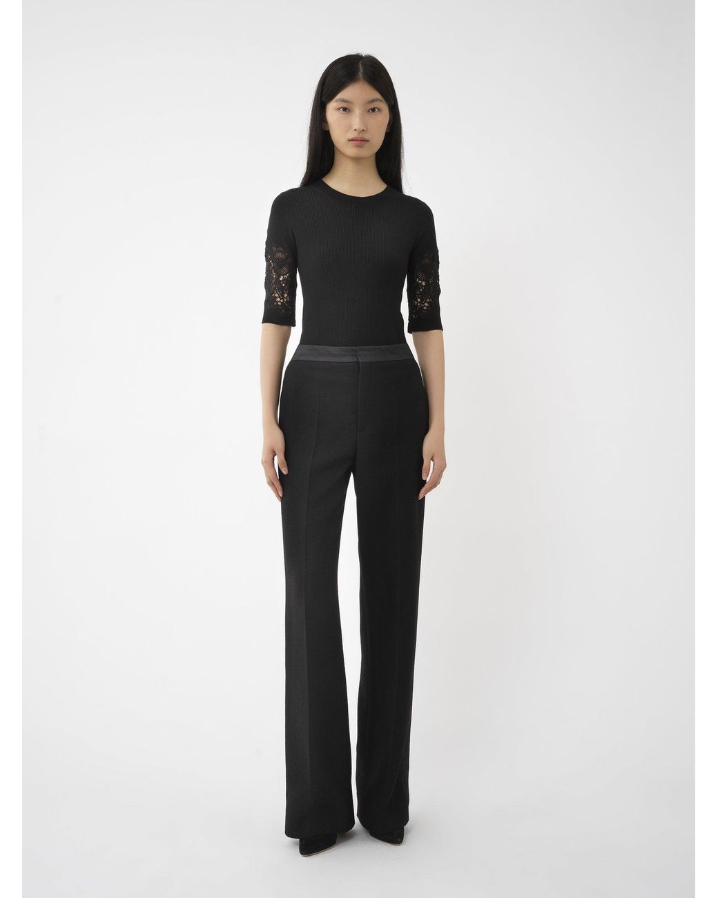 Chloé Black Chloé Straight-Leg Trousers