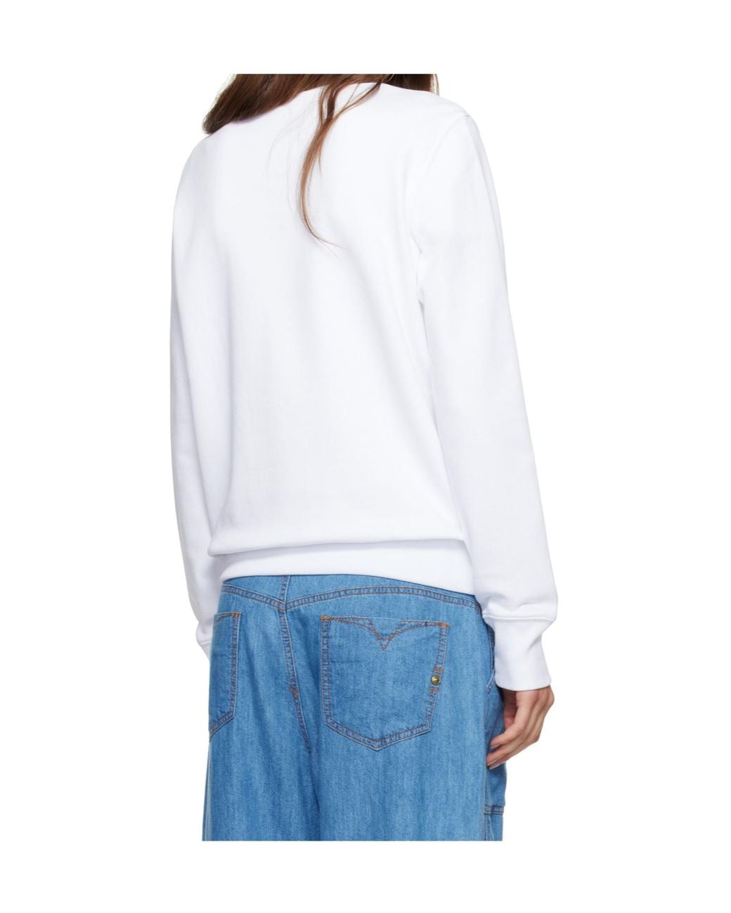 Versace Jeans White Logo-Print Sweatshirt