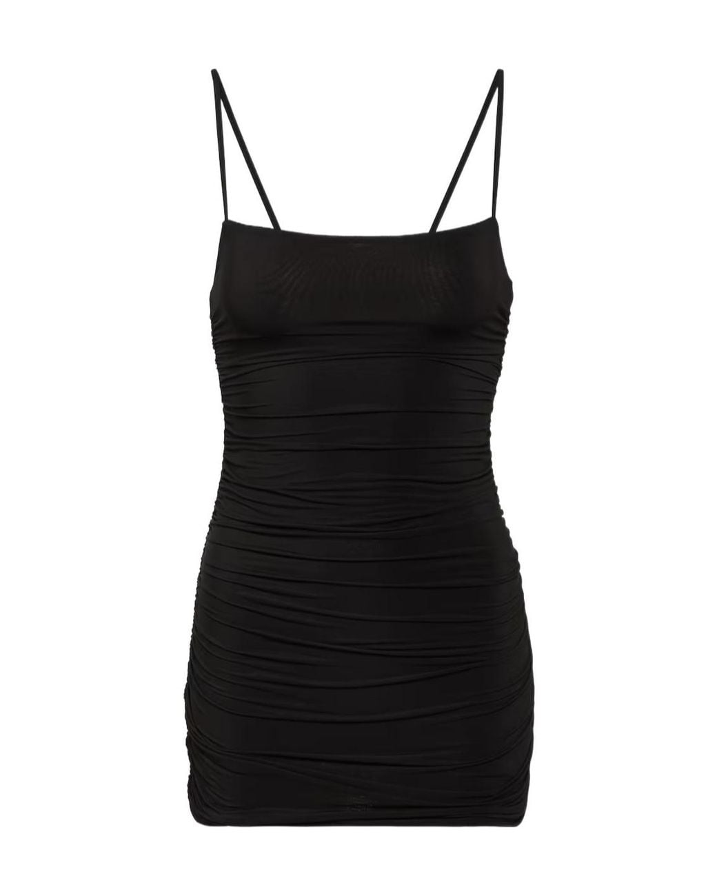 Wardrobe NYC Black Pleated Slip Dress