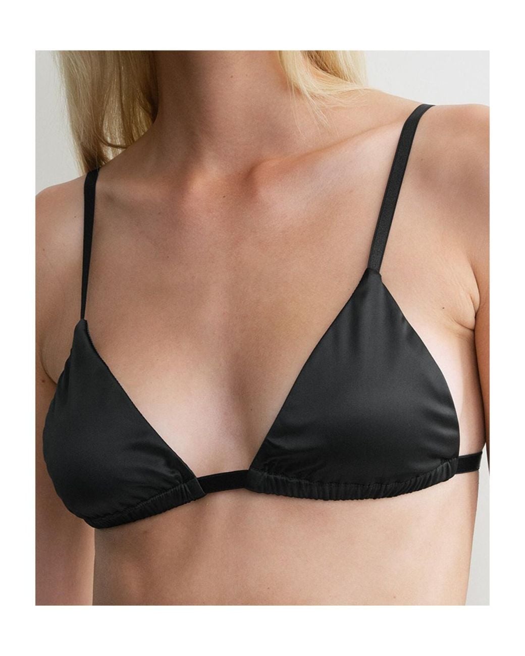 Totême Black Totême Satin Triangle Cup Bralette