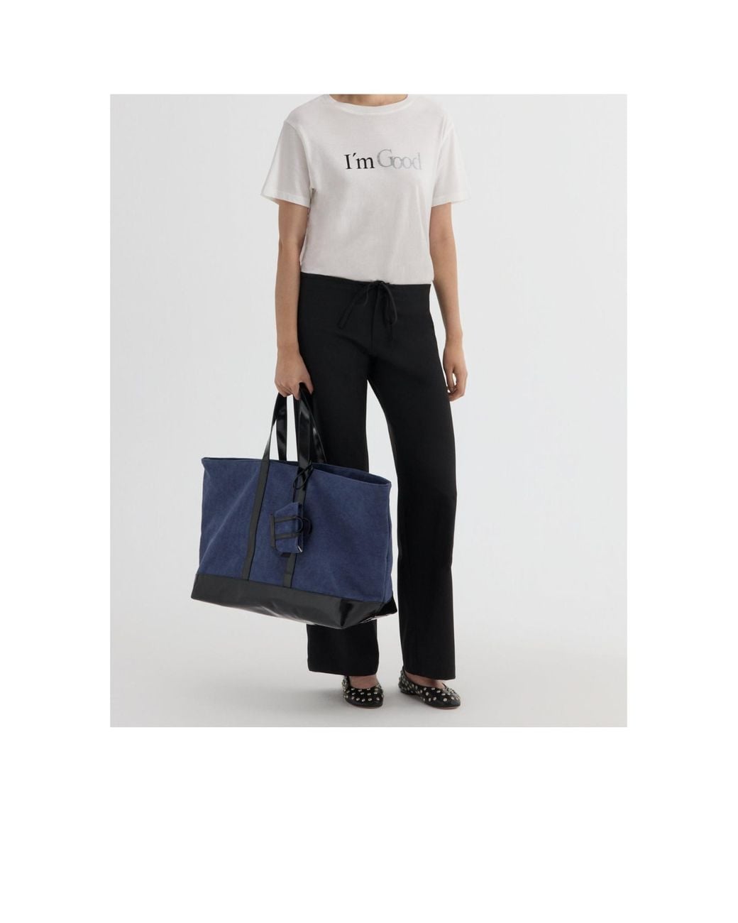 GIMAGUAS Blue Big Canvas Tote Bag