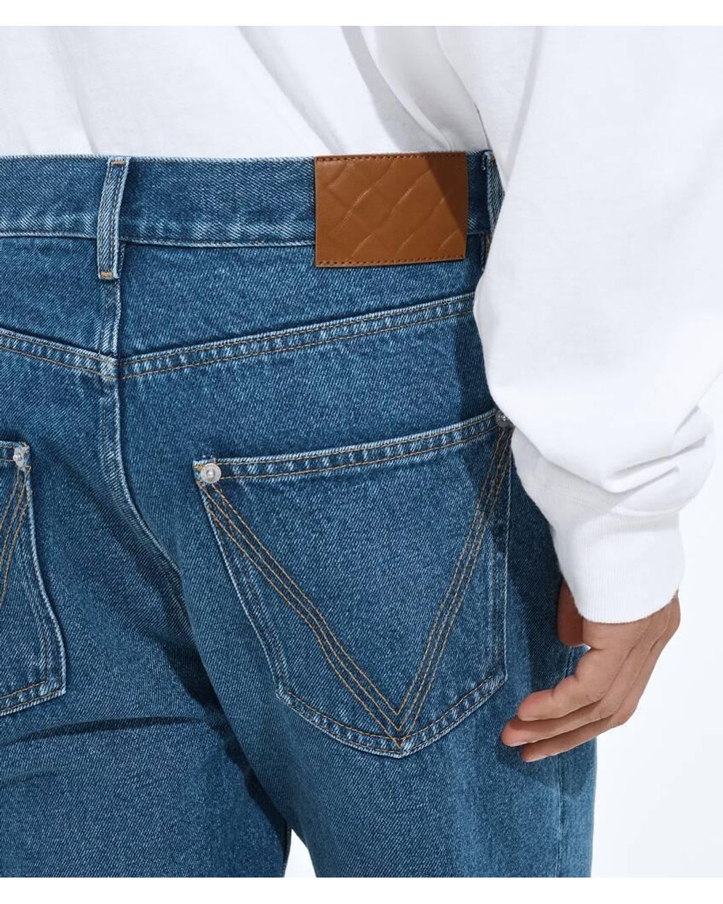 Bottega Veneta Blue Straight Leg Jeans for men