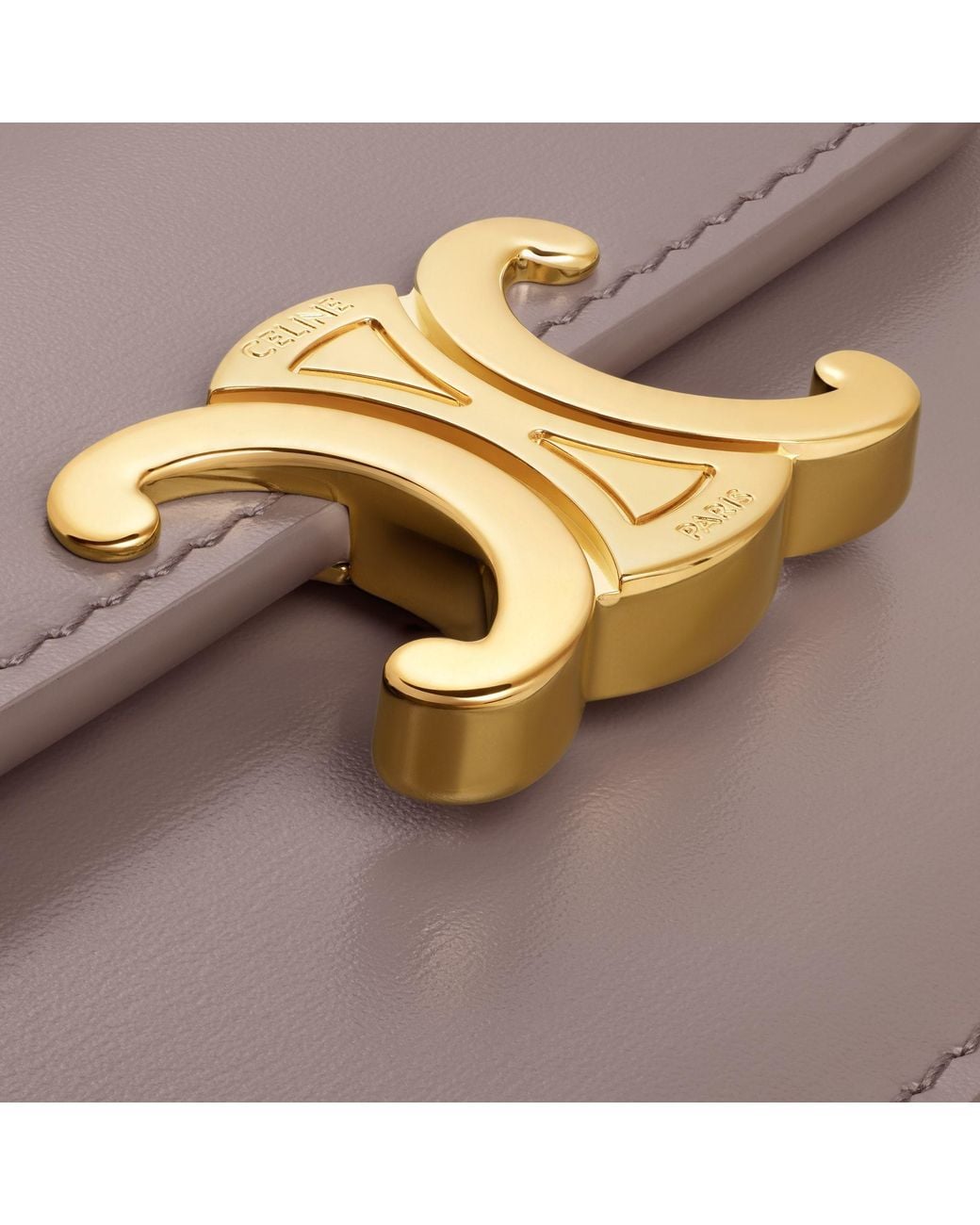 Céline Gray Long Card Holder With Flap Triomphe