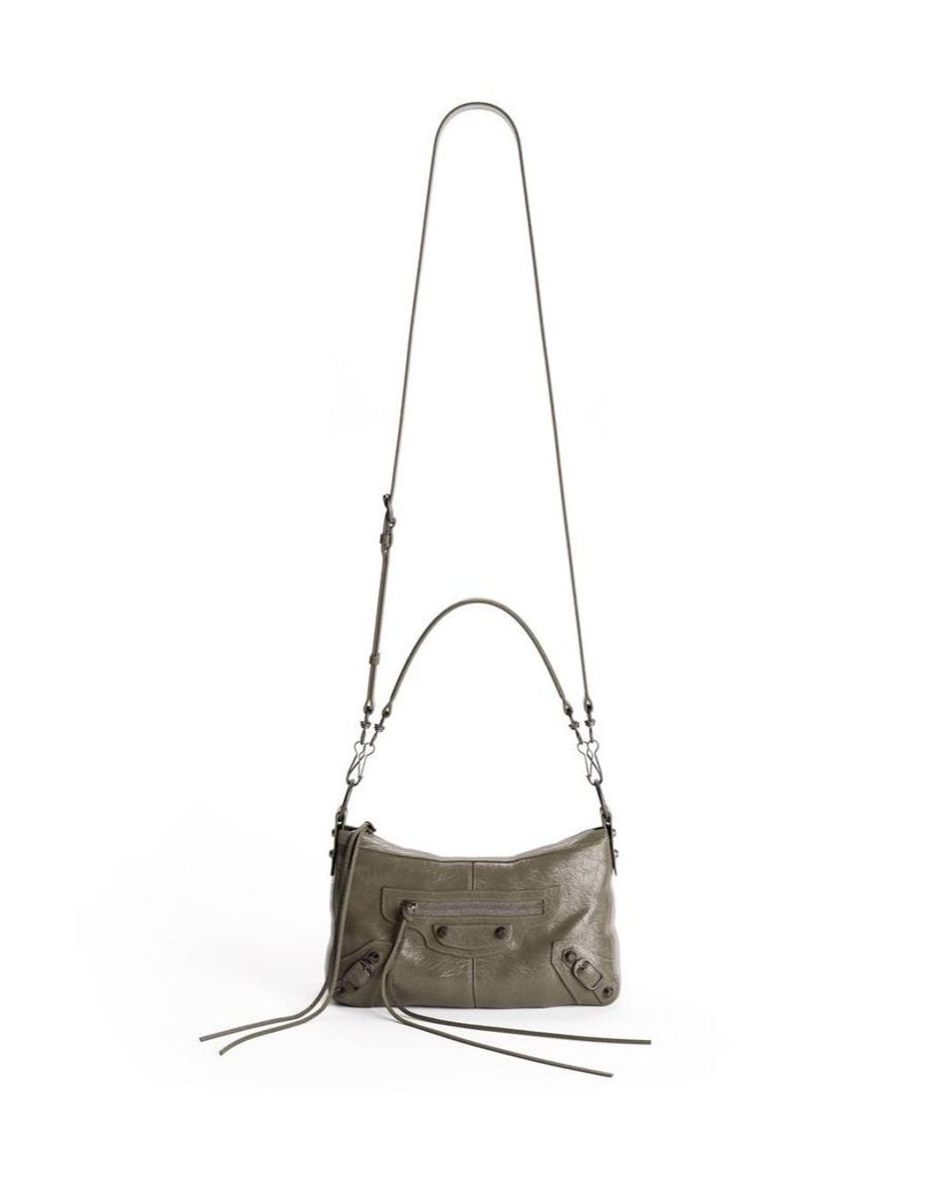 Balenciaga Gray Le City Moto Mini Shoulder Bag