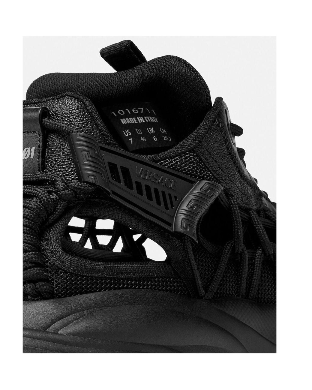 Versace Black Mercury M-Vs-01 Lace-Up Sneakers for men