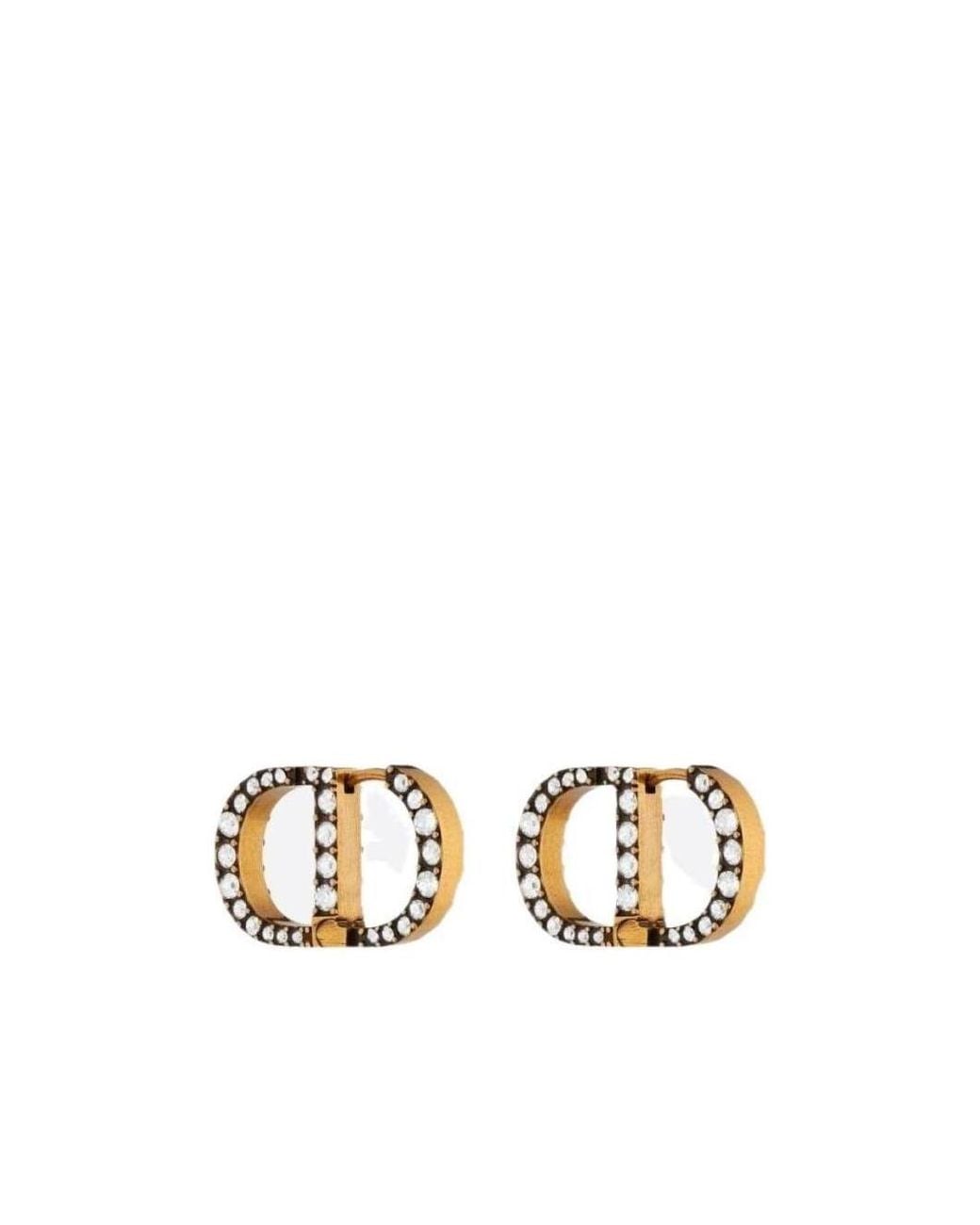 Dior White 30 Montaigne Earrings