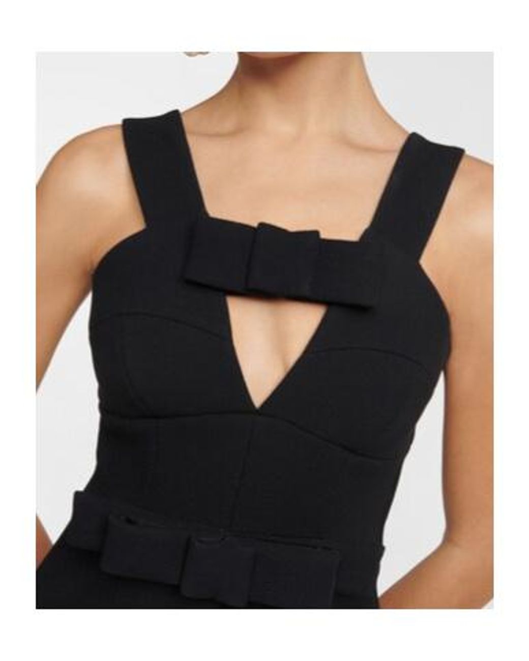 Jil Sander Black Wool-Blend Crêpe Minidress