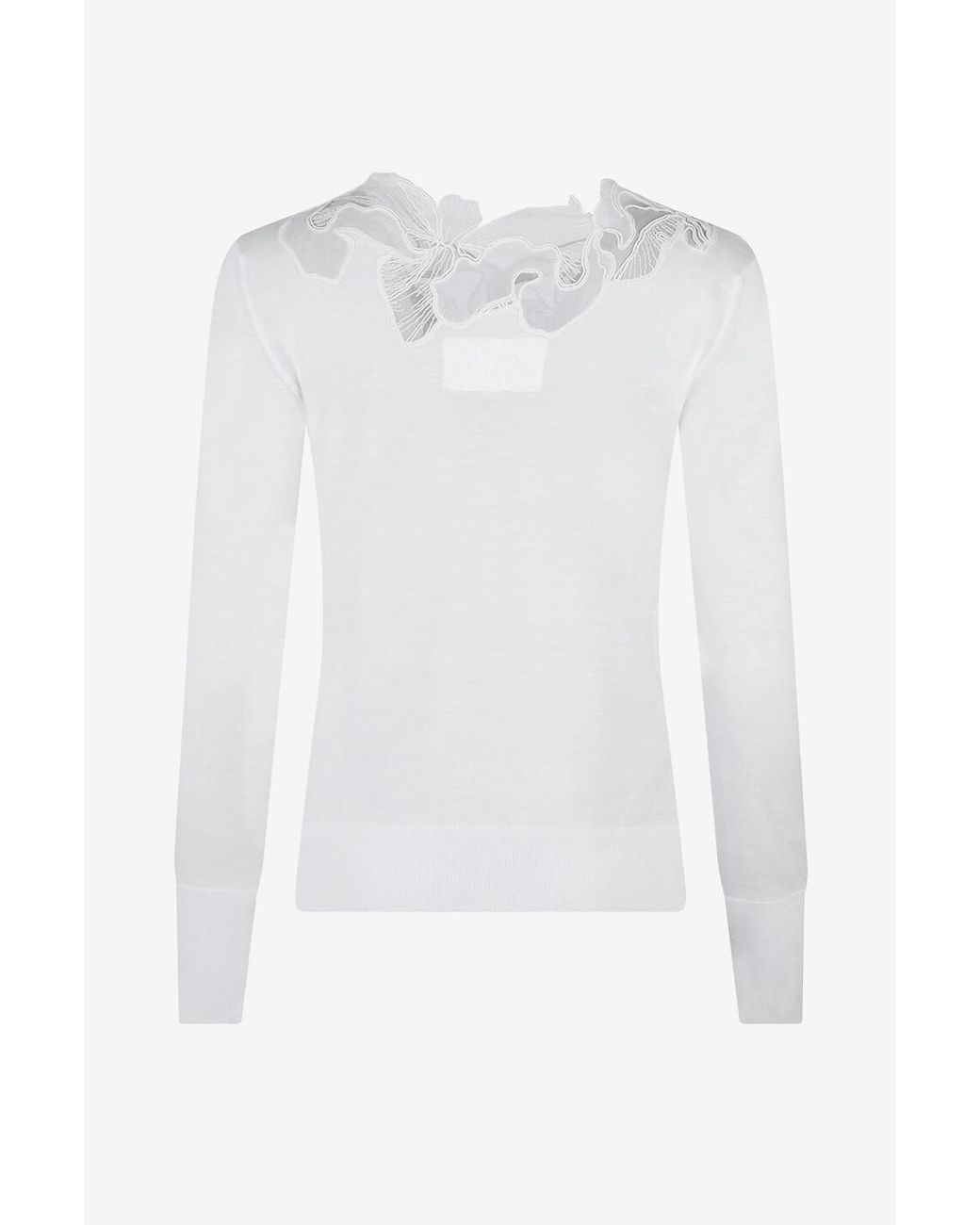Ermanno Scervino White Fine Knit Wool Pullover