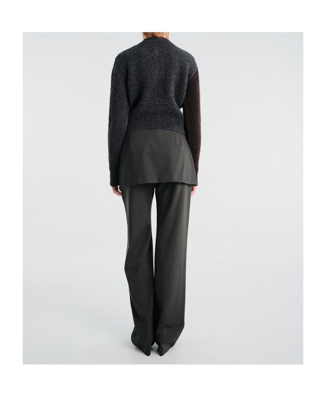 Paloma Wool Blue Long-Sleeve Cropped Knit Top
