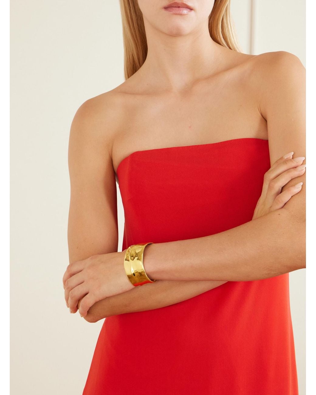 Staud Red Sleeveless Dress