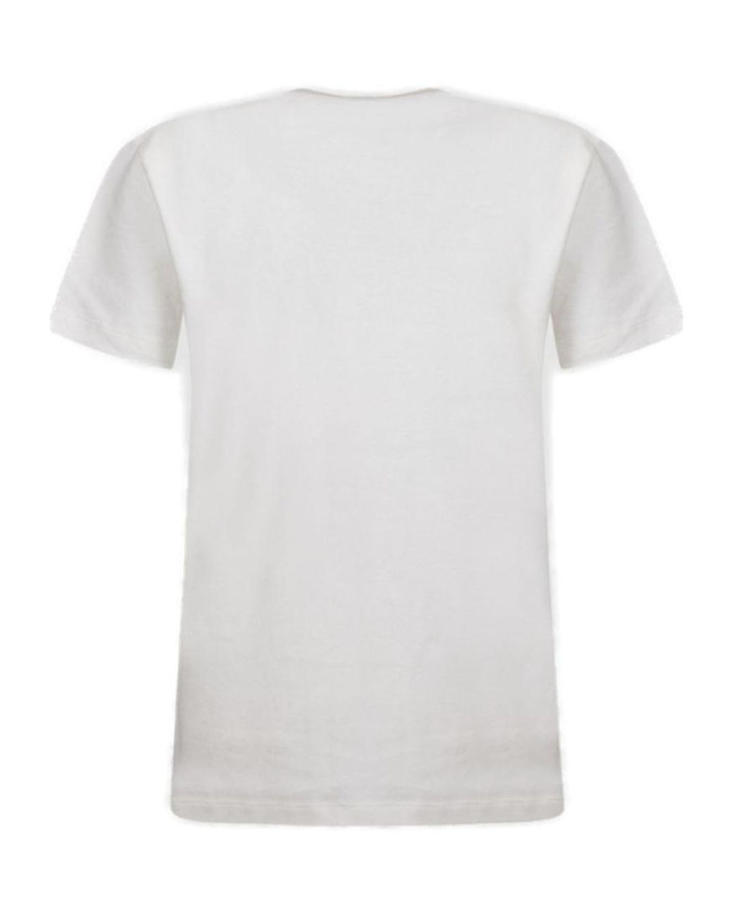 Elisabetta Franchi White Loose Fit Crewneck T-Shirt
