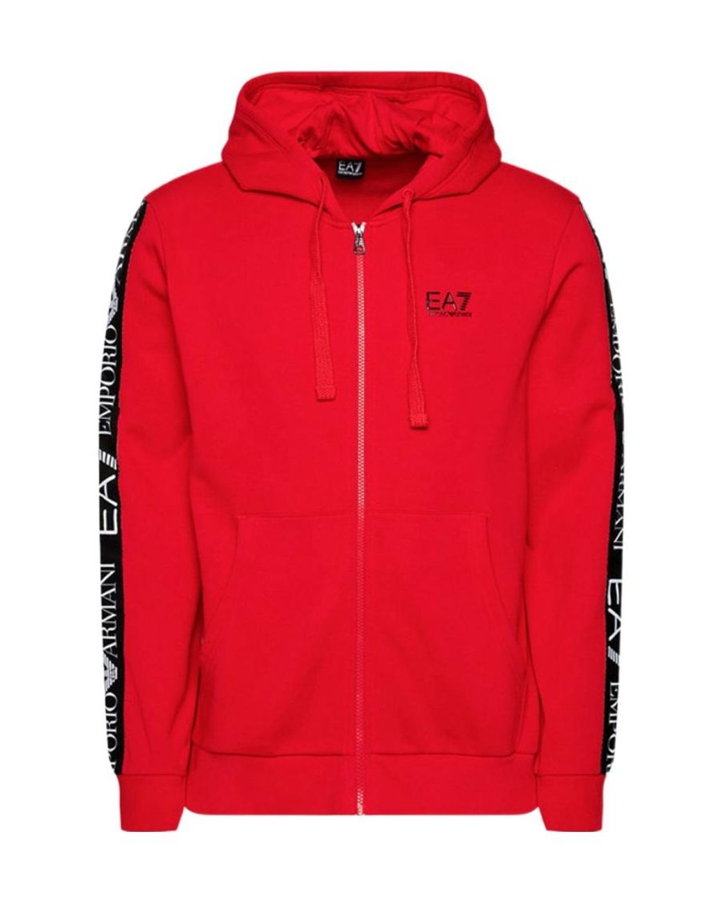 EA7 Red Logo And Hat Casual Jacket for men
