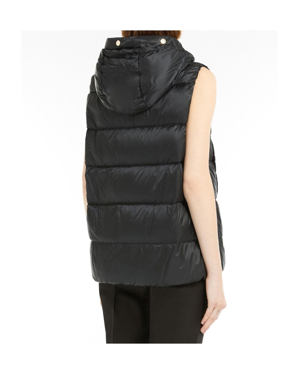Max Mara Black The Cube Button-Up Drawstring Gilet