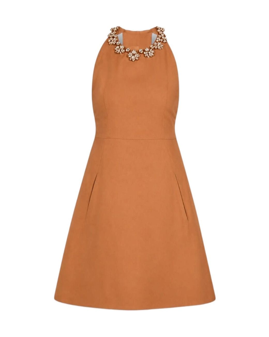 Valentino Brown Sleeveless Dress