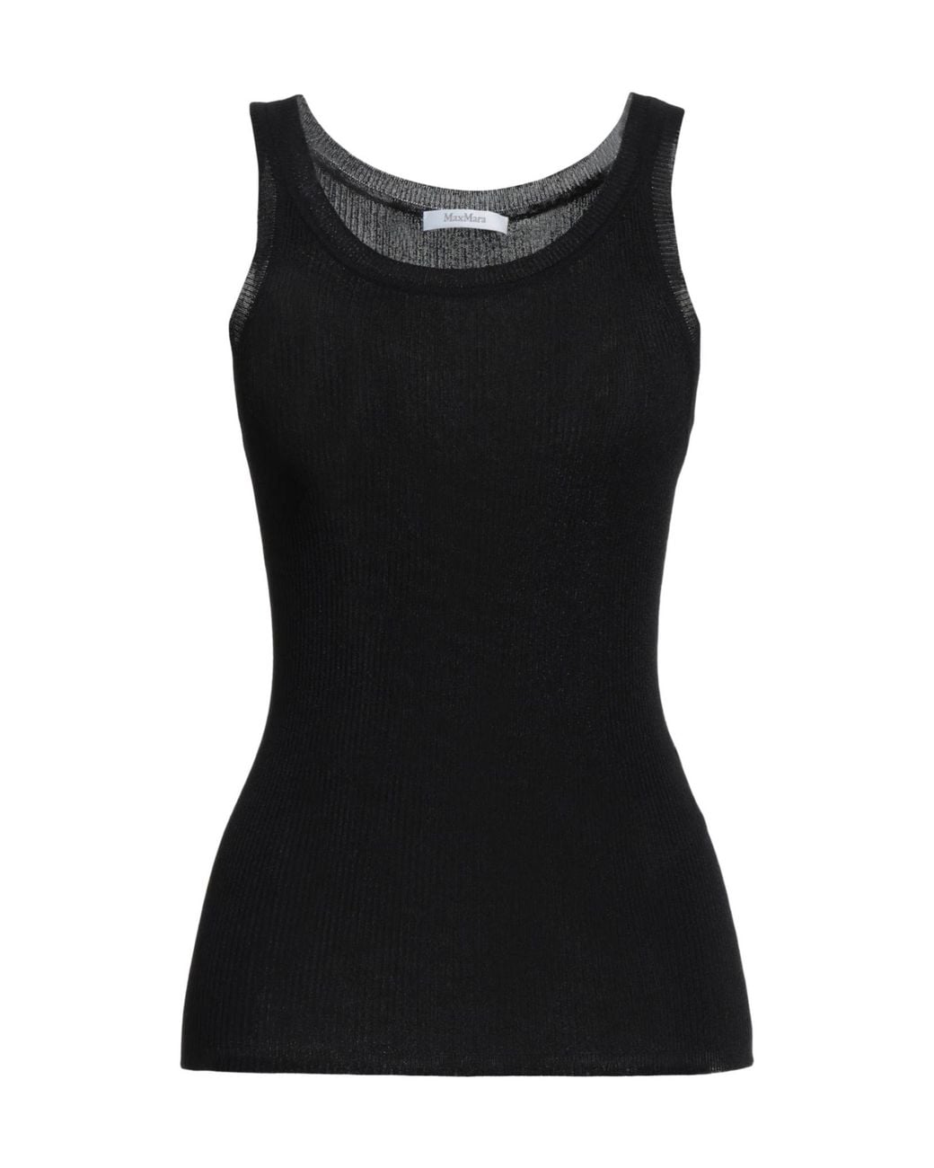 Max Mara Black Lightweight Knit Tops