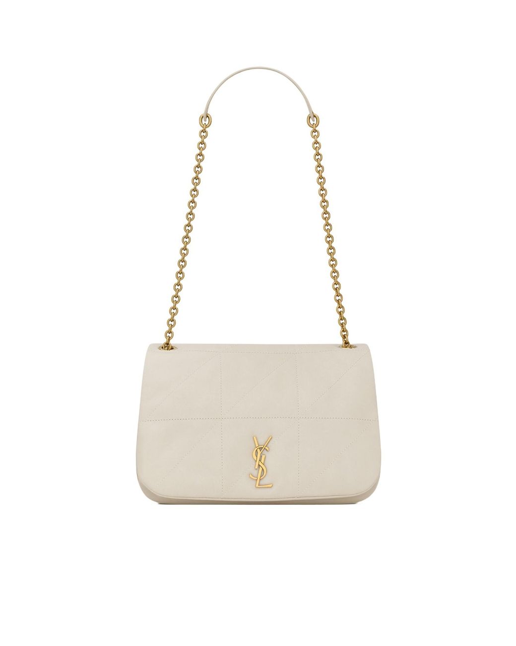 Saint Laurent White Jamie 4.3 Logo Plaque Shoulder Bag