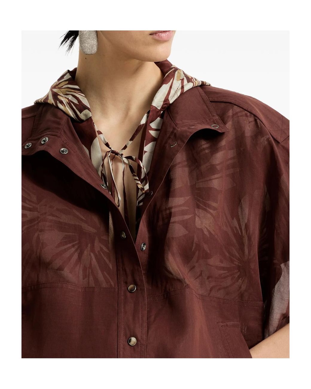 Brunello Cucinelli Brown Monili Outerwear Jacket