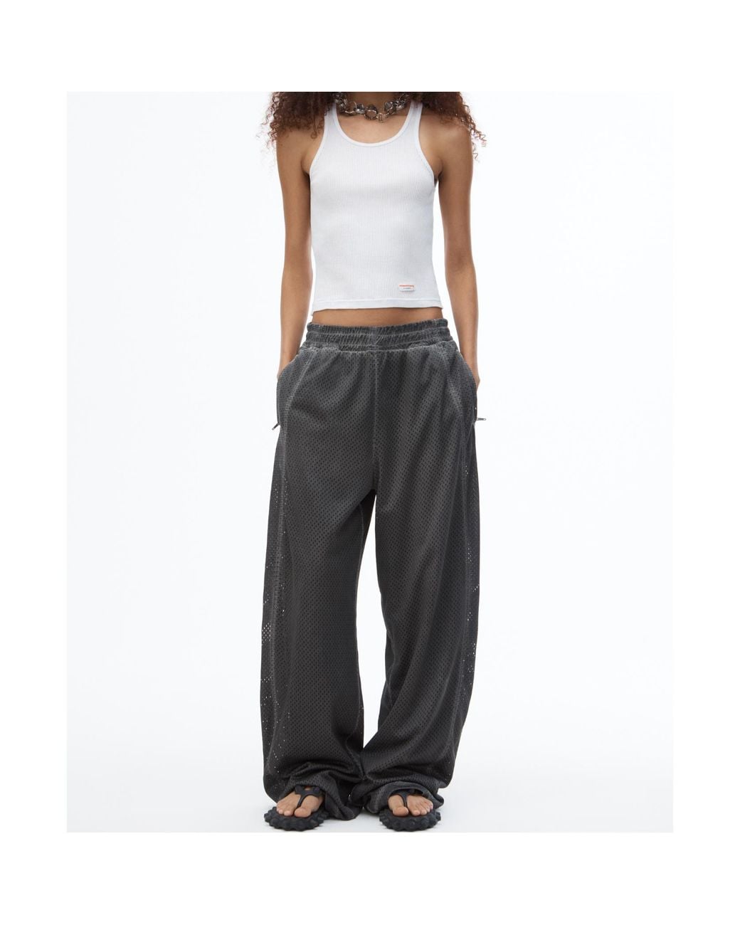 Alexander Wang Gray Mesh Sweatpants for men