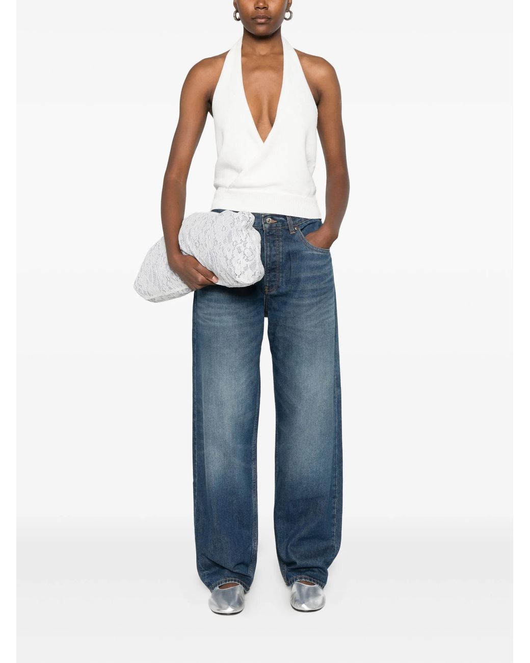 AYA MUSE Blue Wide-Leg Jeans