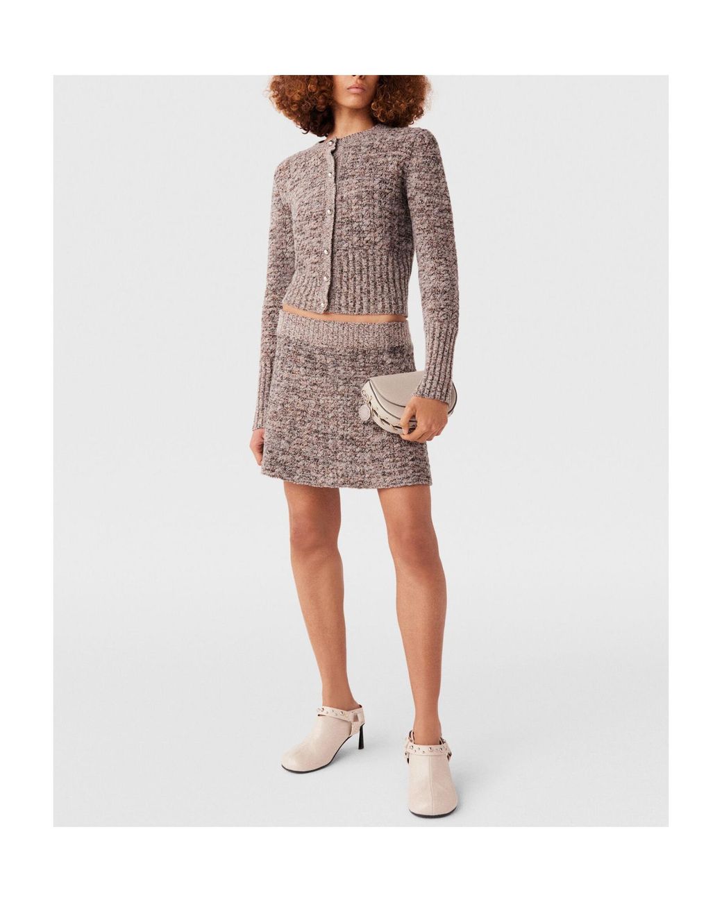 Stella McCartney Brown Crew-Neck Cardigan