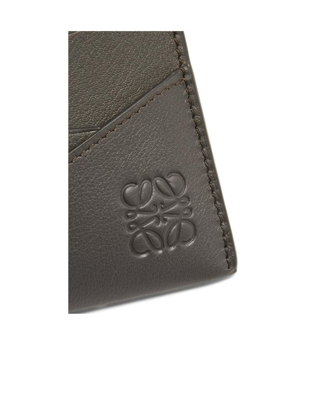 Loewe Black Logo Embossed Card Holder for men