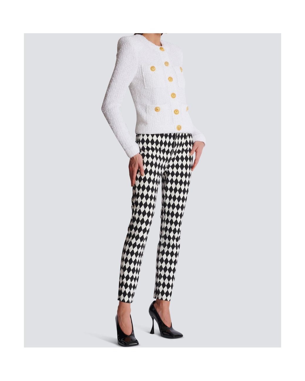 Balmain White Tweed Jackets