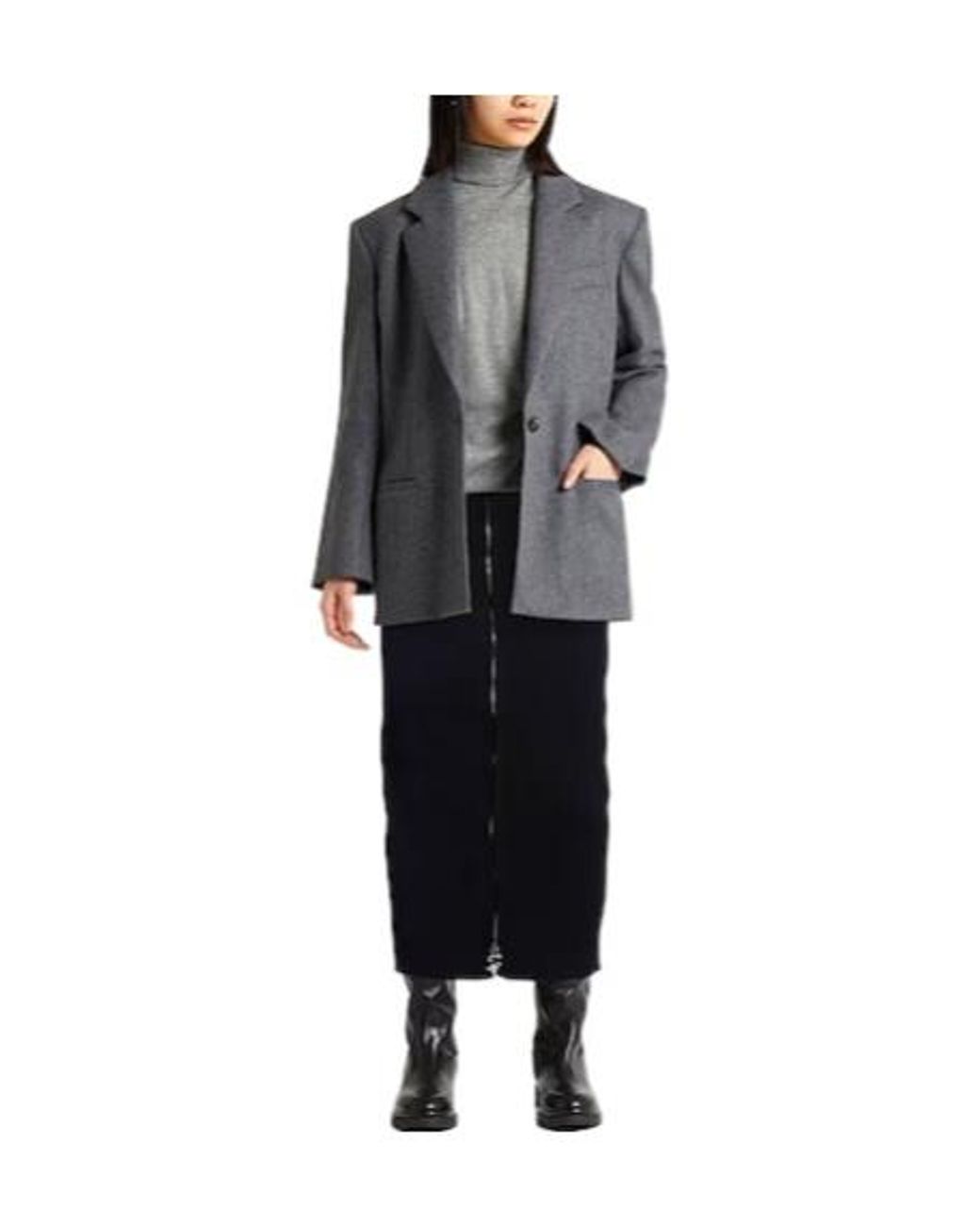 Sportmax Black Slim-Fit Knit Midi Skirt
