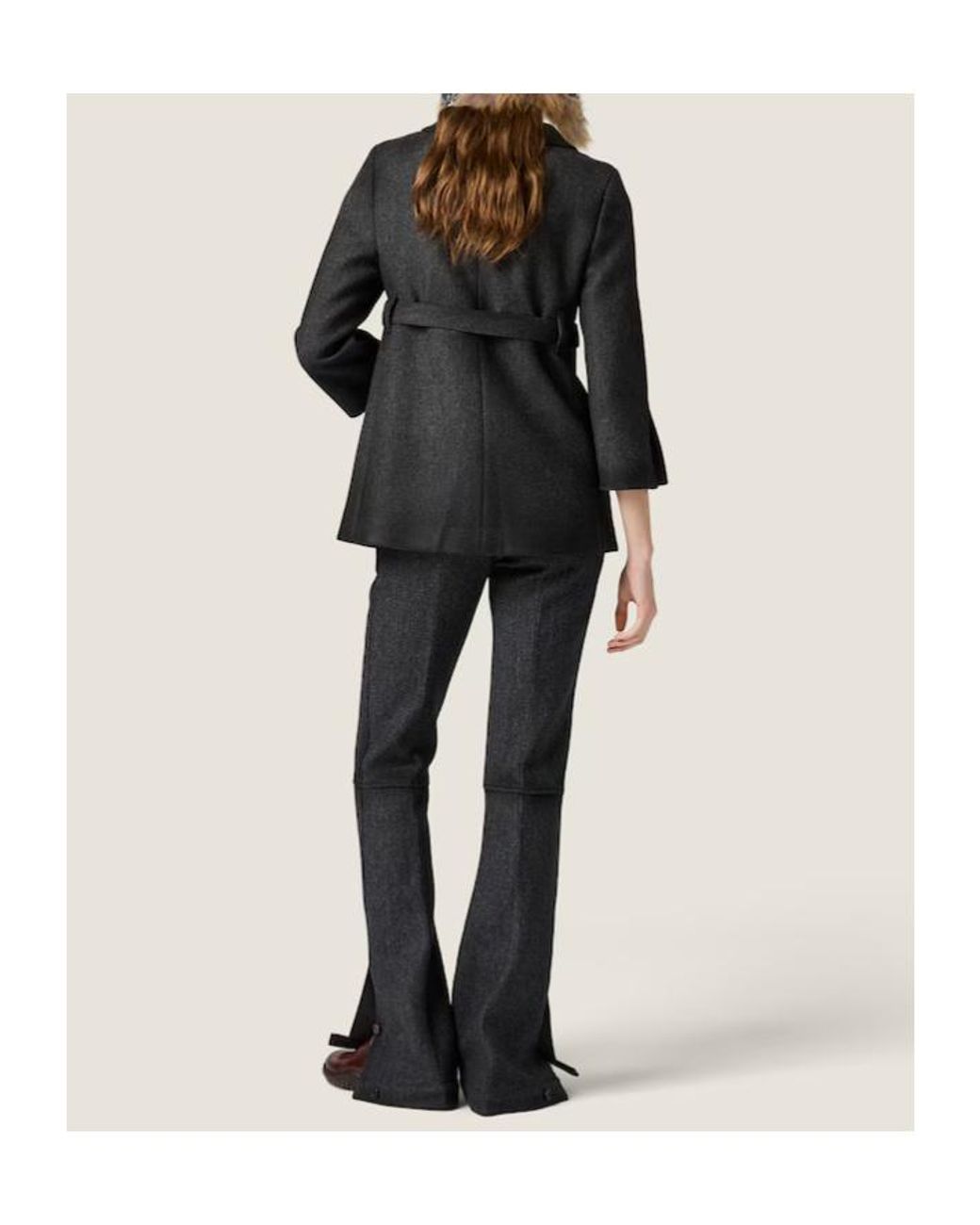 Miu Miu Black Double-Breasted Double Wool Jacket