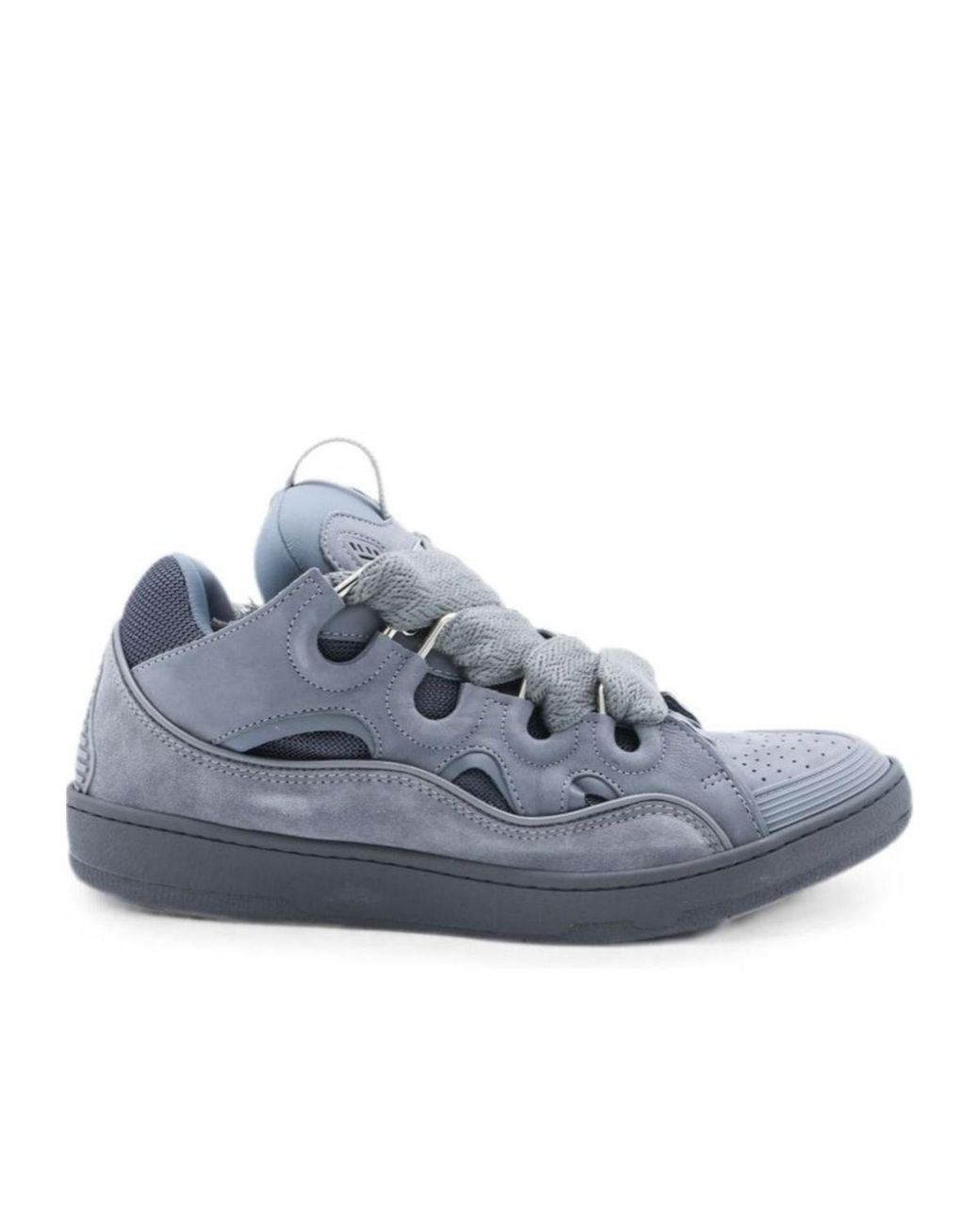 Lanvin Blue Wavy-Lace Low-Top Sneakers for men