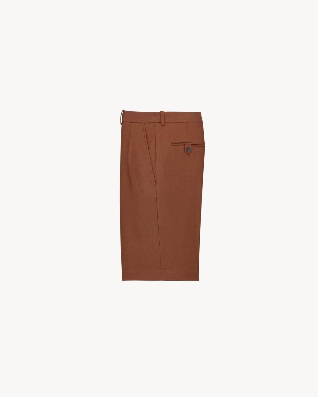 Saint Laurent Brown Mid-Rise Bermuda Shorts