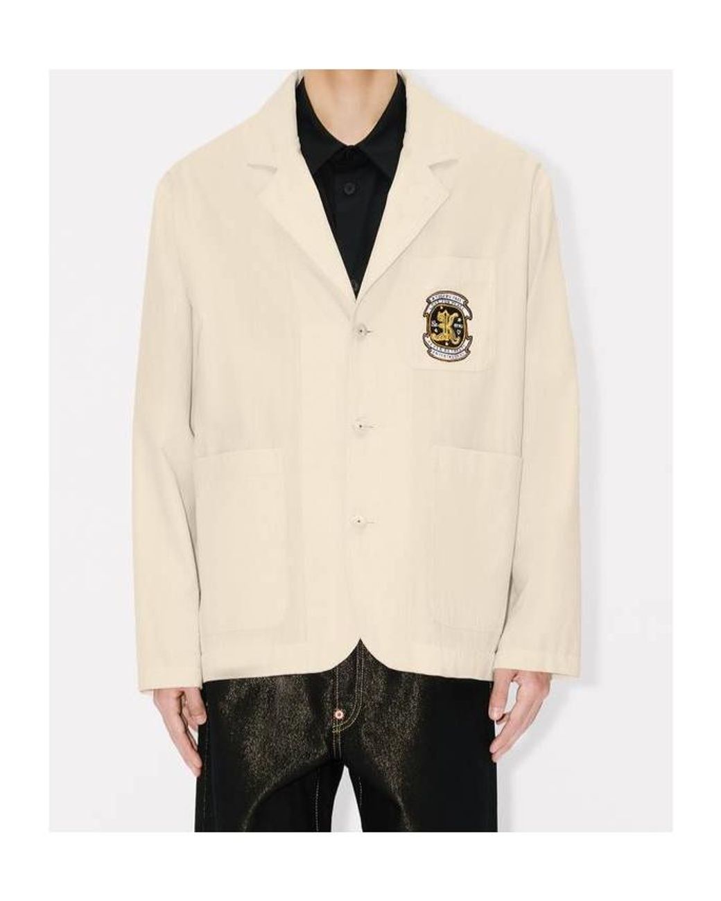KENZO Natural Badges Single-Breasted Jacket for men
