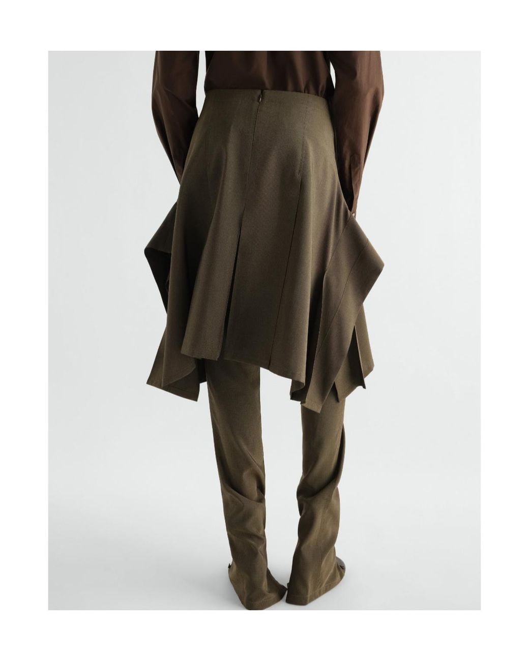 Lemaire Brown Pleated Skirt