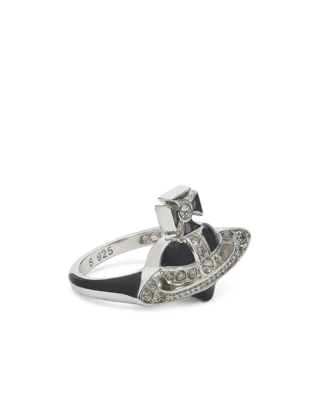 Vivienne Westwood White New Diamante Heart Ring