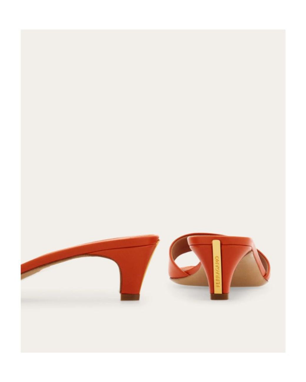 Ferragamo Red Low Heeled Slide