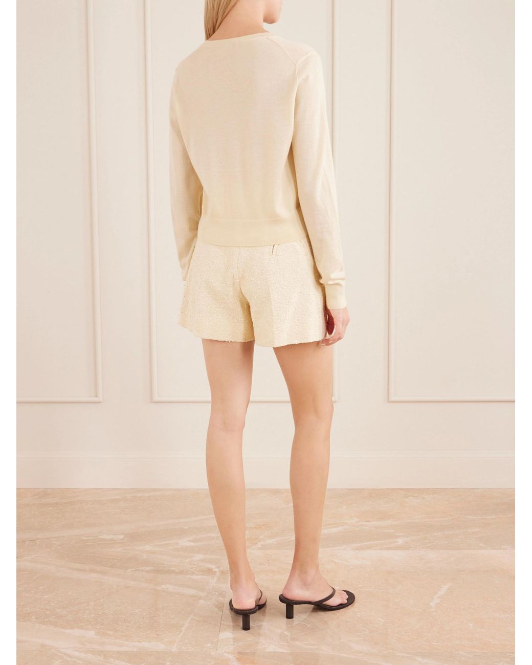Anine Bing Natural Cashmere Cardigan