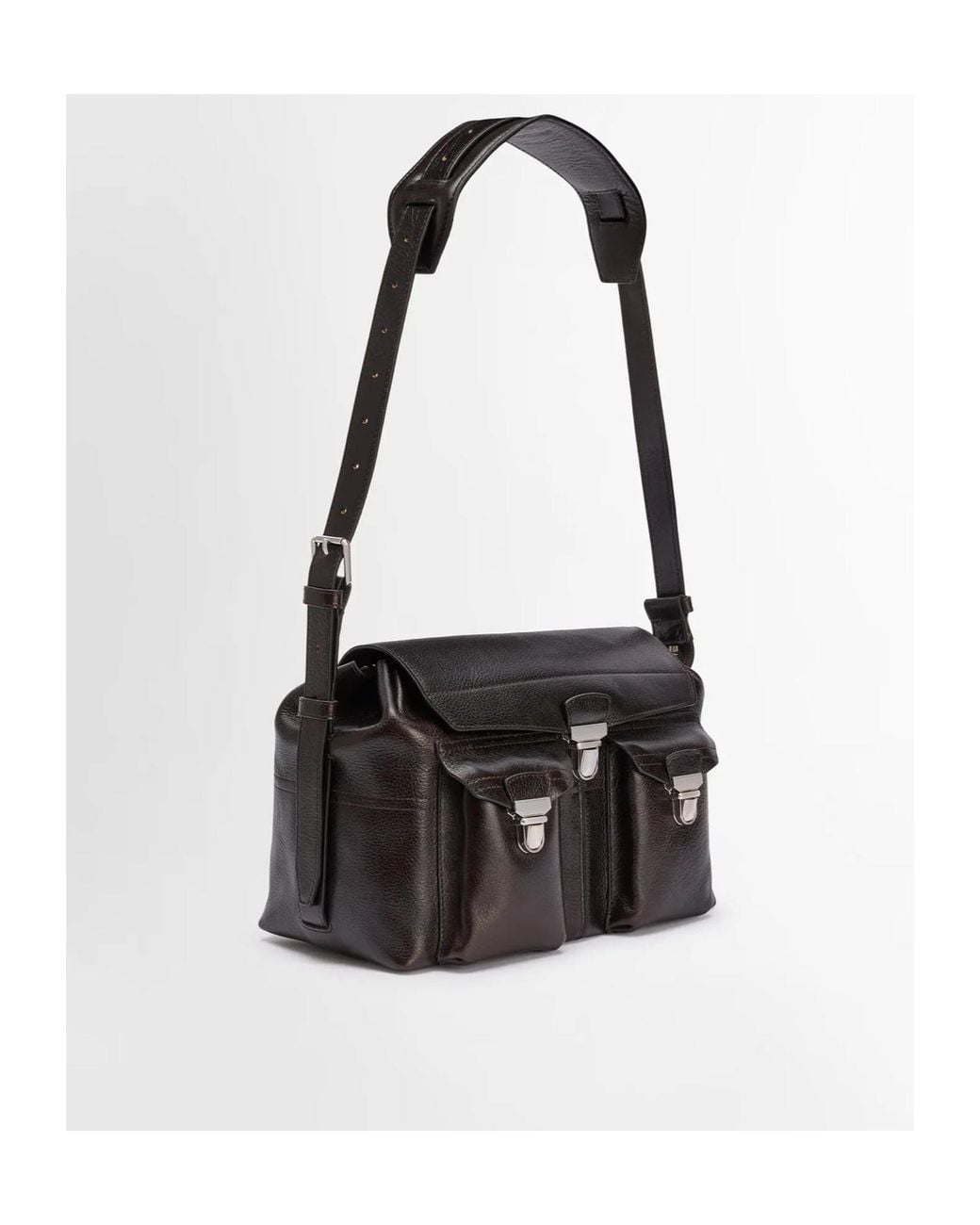 Lemaire Black Gear Medium Shoulder Bag for men
