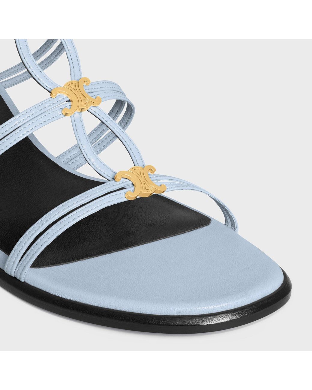 Celine Clemence Multi Triomphe Sandal in White | Lyst