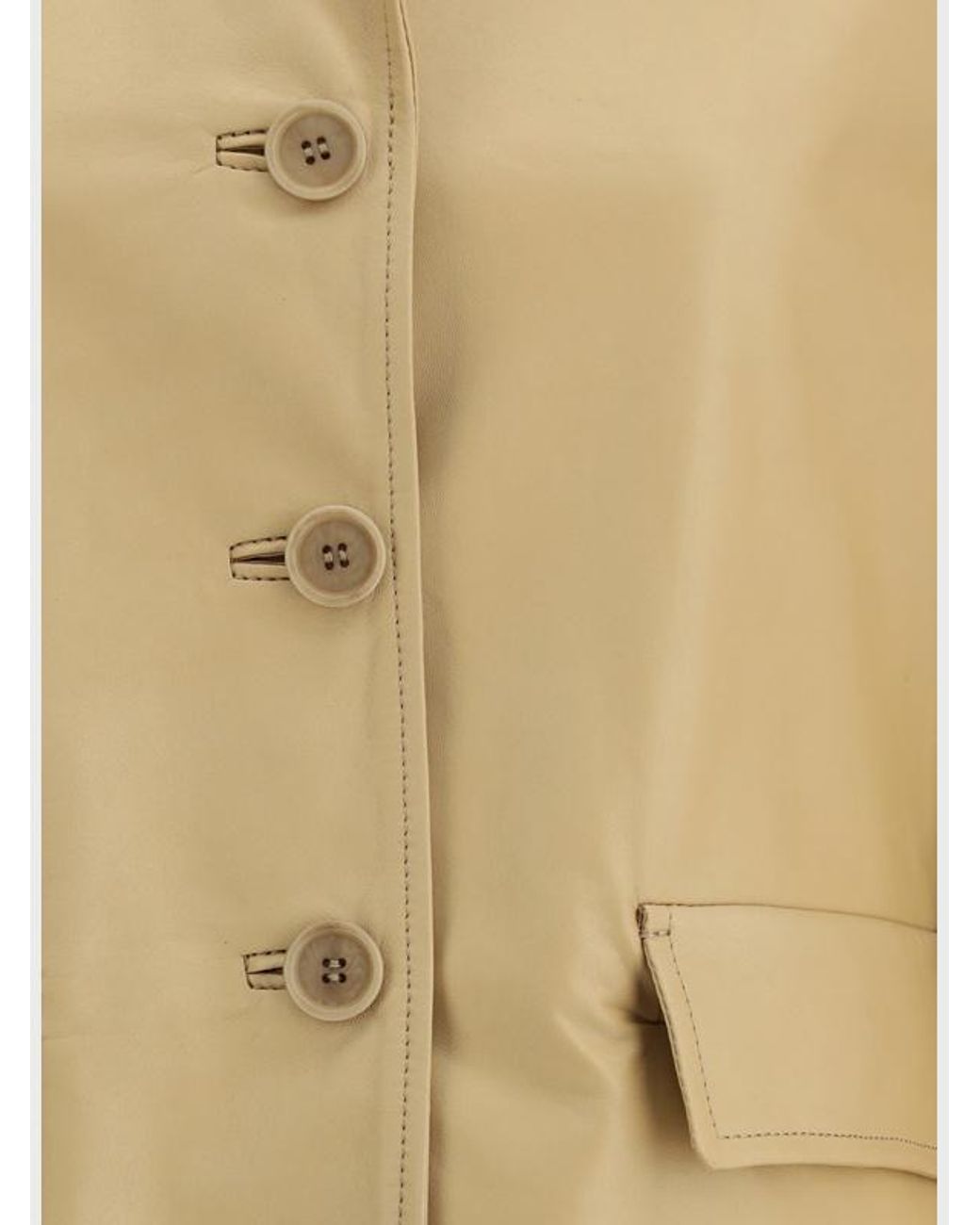 Salvatore Santoro Natural Buttoned Leather Jacket