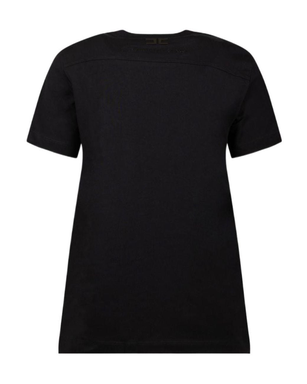 Elisabetta Franchi Black Necklace Motif Logo T-Shirt