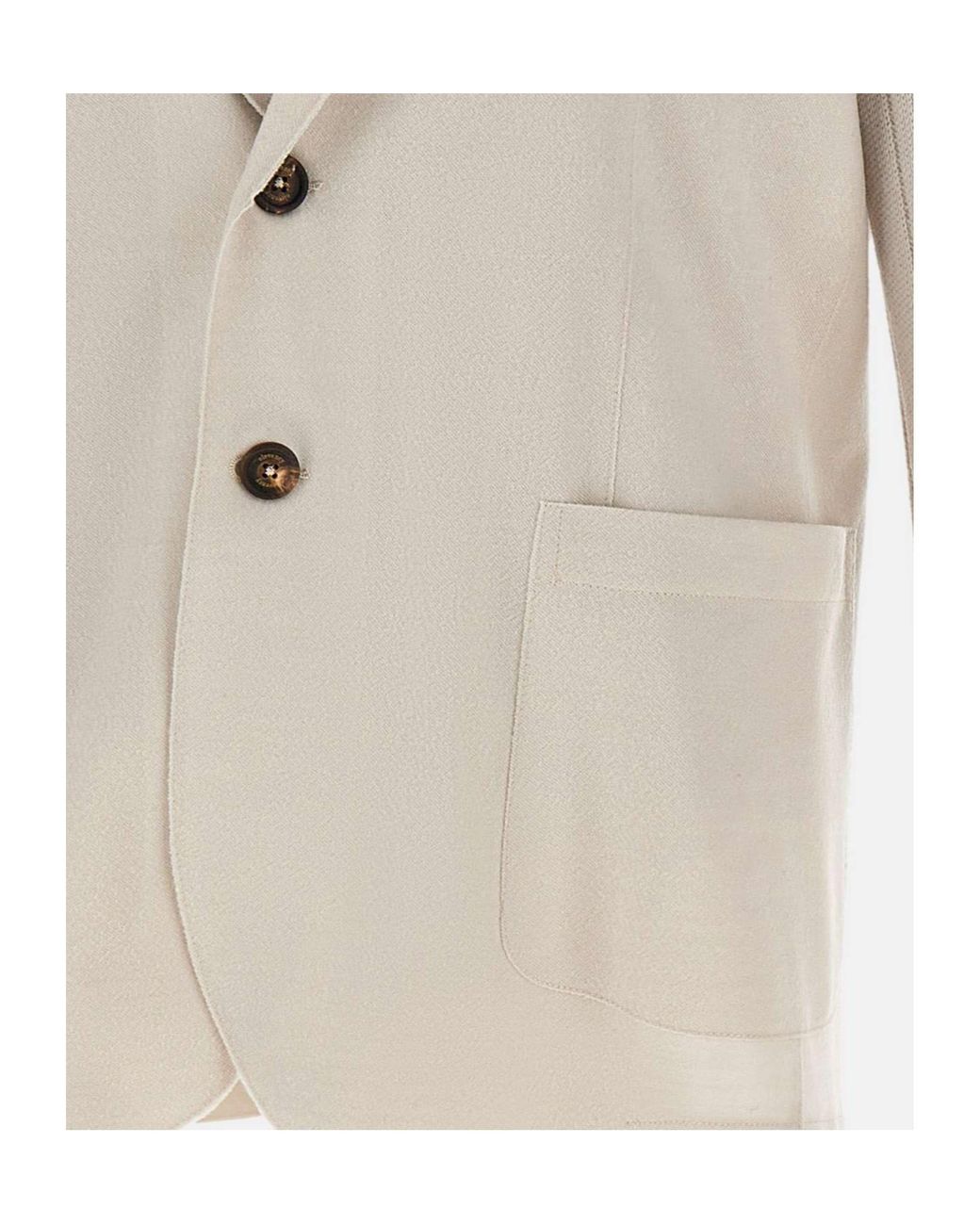 Eleventy Gray Single Breasted Ribbed-Knit Blazer for men