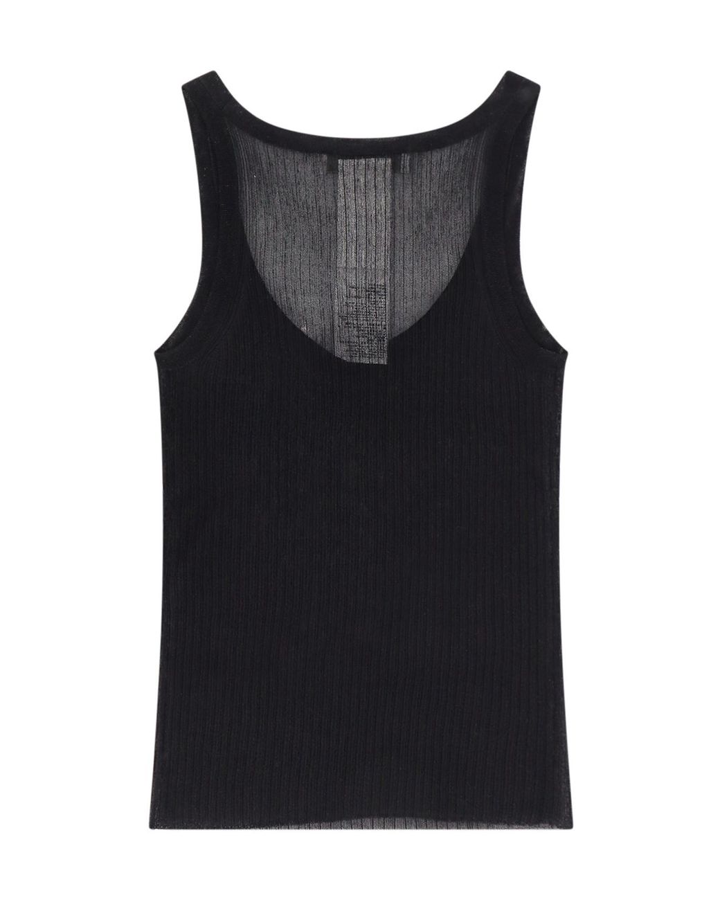 Max Mara Black Bastia Sleeveless Ribbed Top