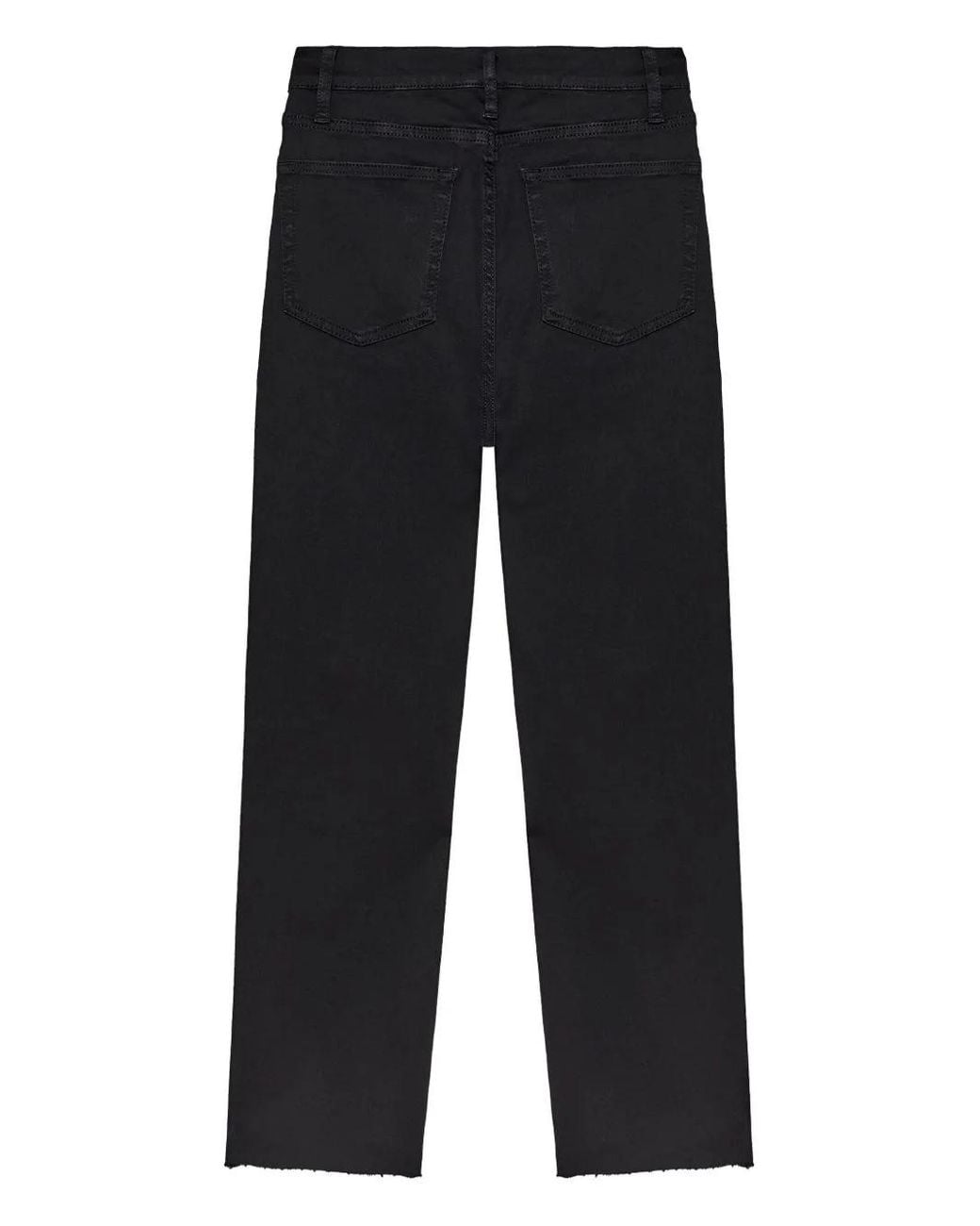 FRAME Black Frayed-Hem Jeans