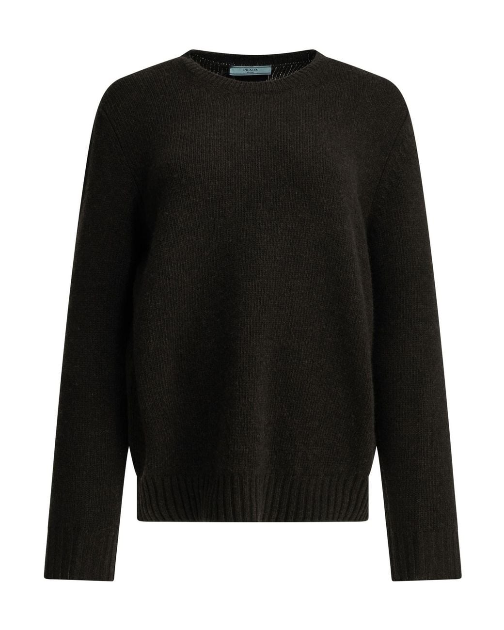 Prada Black Long-Sleeved Crewneck Knitted Jumper