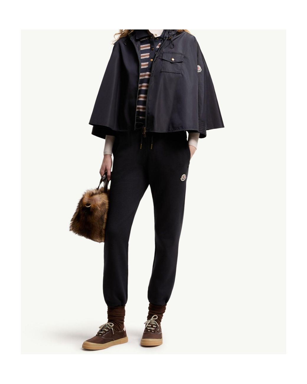 Moncler Black Logo Patch Track Pants