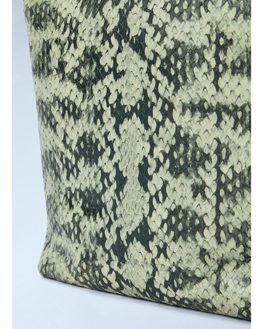 Dries Van Noten Green Embossed Leather Shoulder Bag