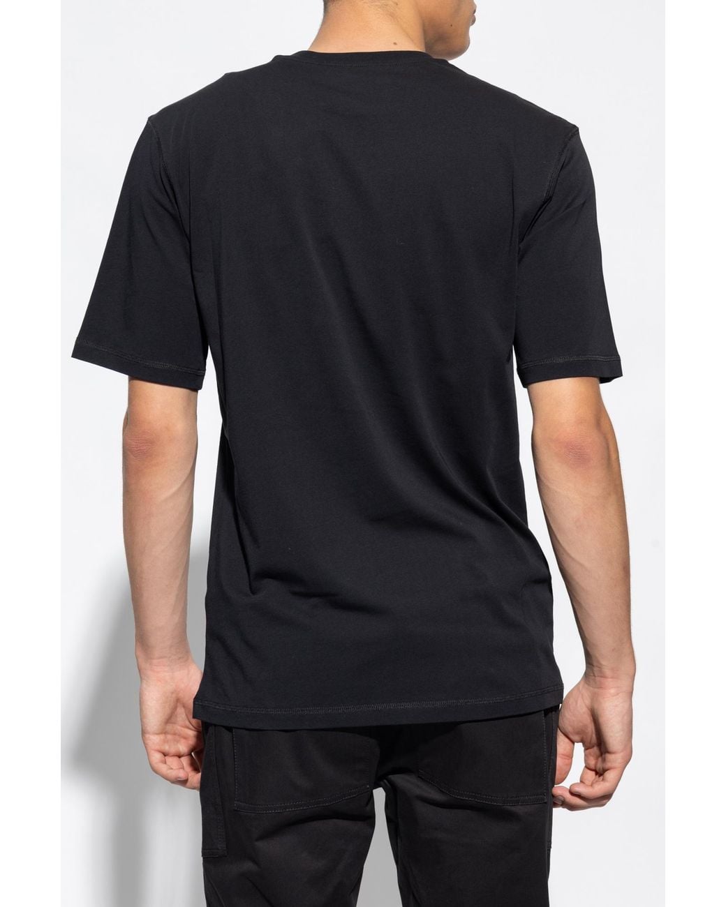 Moschino Black Item O-Neck Short-Sleeved T-Shirt for men