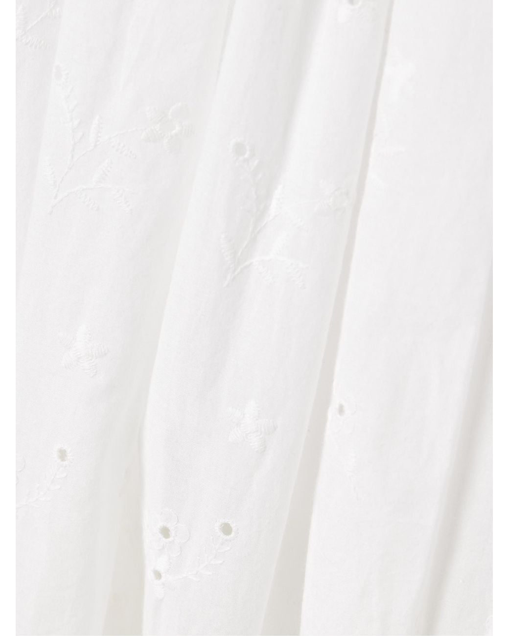 Staud White Lightweight Cotton Midi Skirt