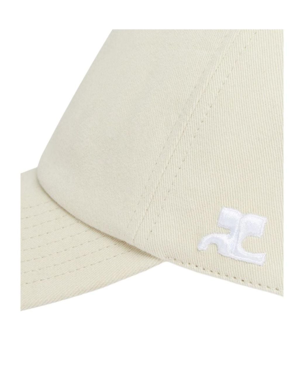 Courreges White Ac Cotton Cap for men