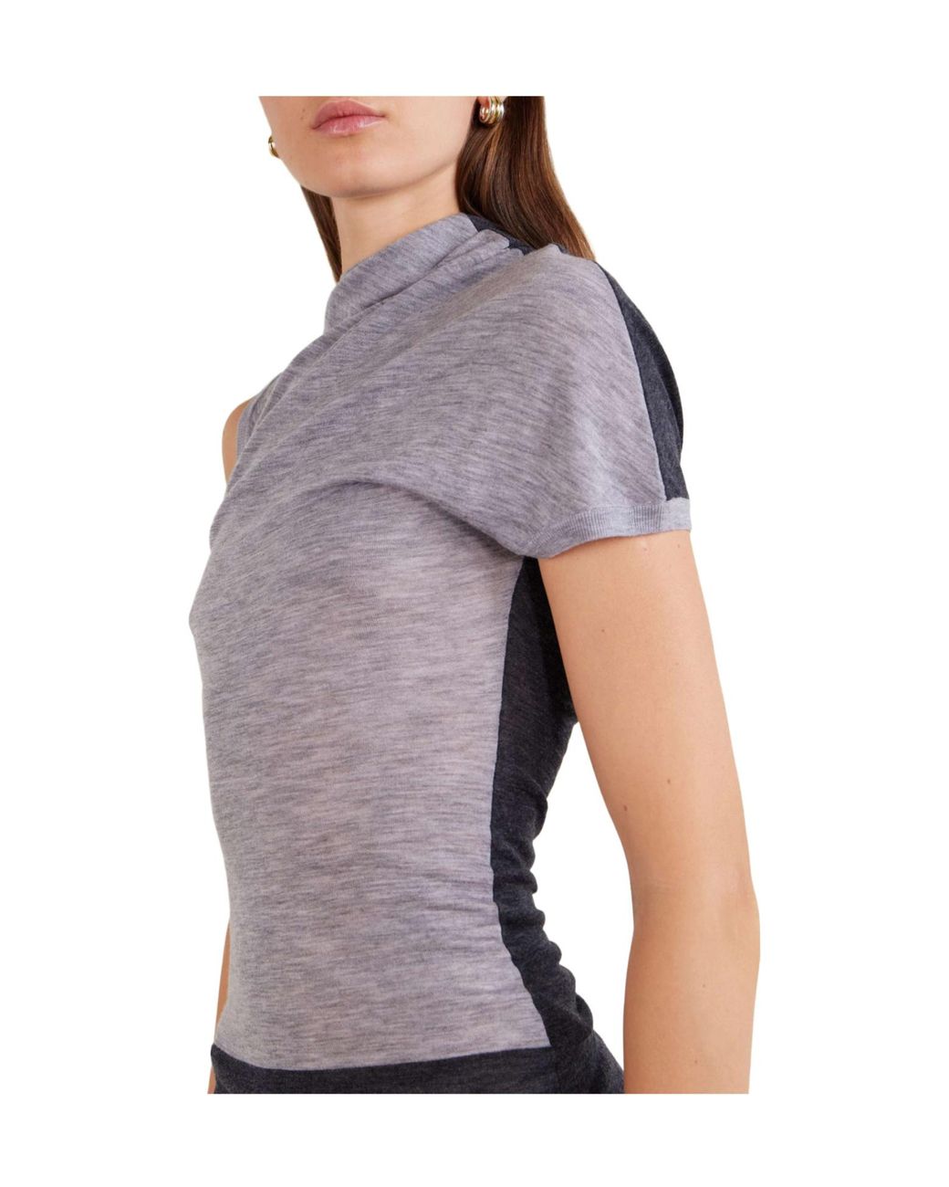 Sharon Wauchob Purple Asymmetric Wool Tank