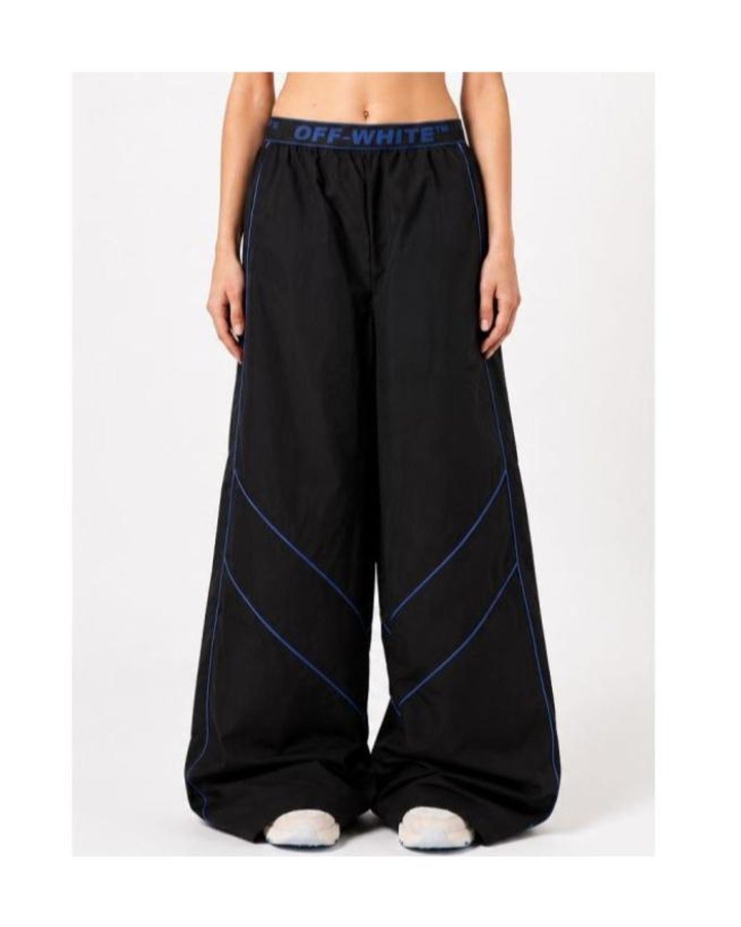 Off-White c/o Virgil Abloh Black Logoband Nylon Pants